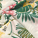 100% Viscose Amazone Leaves White