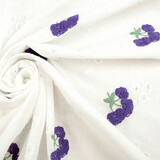 Stickerei Baumwolle Blume Kaylee Lila Stickerei Baumwolle Blume Kaylee Lila