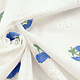 Embroidery Cotton Flower Kaylee Blue