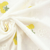 Broderie Katoen Bloem Kaylee Geel Broderie Katoen Bloem Kaylee Geel