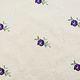 Embroidery Cotton Roses Purple