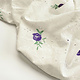 Embroidery Cotton Roses Purple