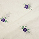 Embroidery Cotton Roses Purple