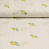 Embroidery Cotton Roses Yellow