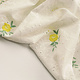 Embroidery Cotton Roses Yellow