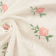 Embroidery Cotton Roses Pink