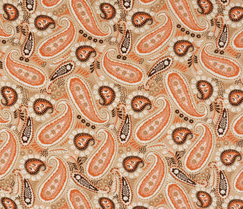 100% Viskose Yingi Paisley Braun Orange