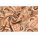 100% Viscosa Yingi Paisley Marrón Naranja 100% Viscosa Yingi Paisley Marrón Naranja