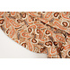 100% Viscosa Yingi Paisley Marrone Arancione 100% Viscosa Yingi Paisley Marrone Arancione