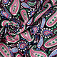 100% Viscose Yingi Paisley Zwart Roze