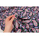 100% Viscosa Yingi Paisley Nero Rosa 100% Viscosa Yingi Paisley Nero Rosa
