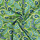 100% Viscose Yingi Paisley Groen Blauw