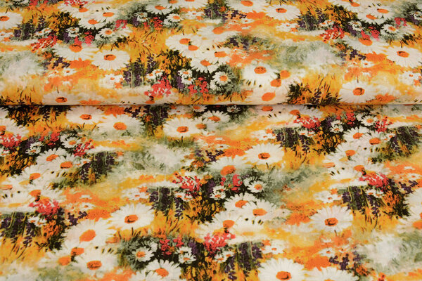 100 % Viscose Daisy Jaune