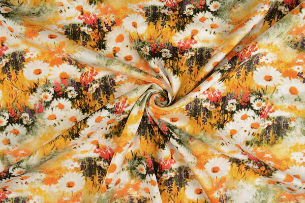 100% Viscose Daisy Geel 100% Viscose Daisy Geel