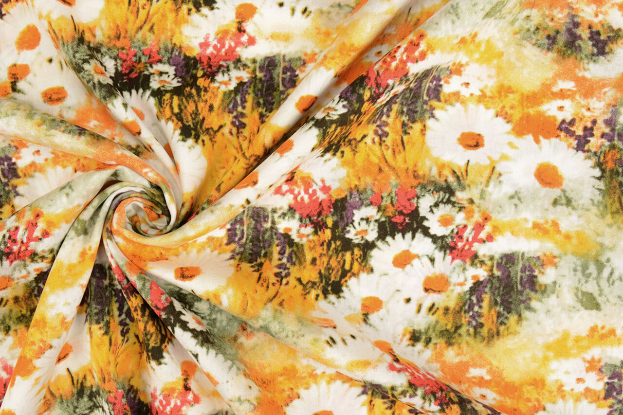 100% Viscose Daisy Geel 100% Viscose Daisy Geel