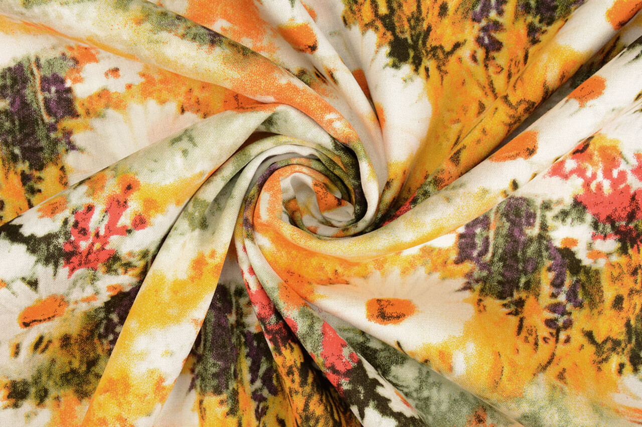 100% Viscose Daisy Geel 100% Viscose Daisy Geel