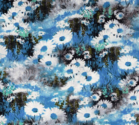 100% Viscose Daisy Blauw 100% Viscose Daisy Blauw