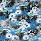 100% Viscose Daisy Blue