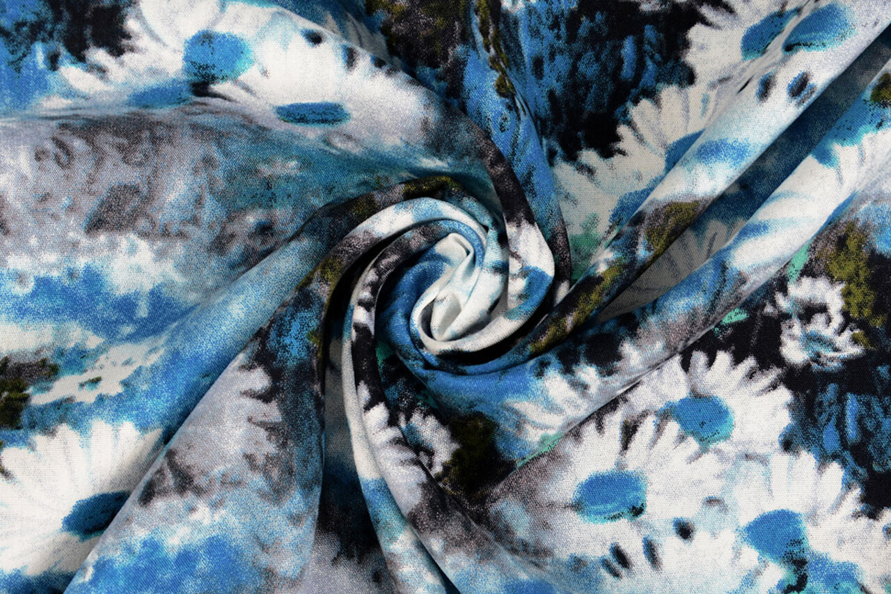 100% Viscose Daisy Blauw 100% Viscose Daisy Blauw