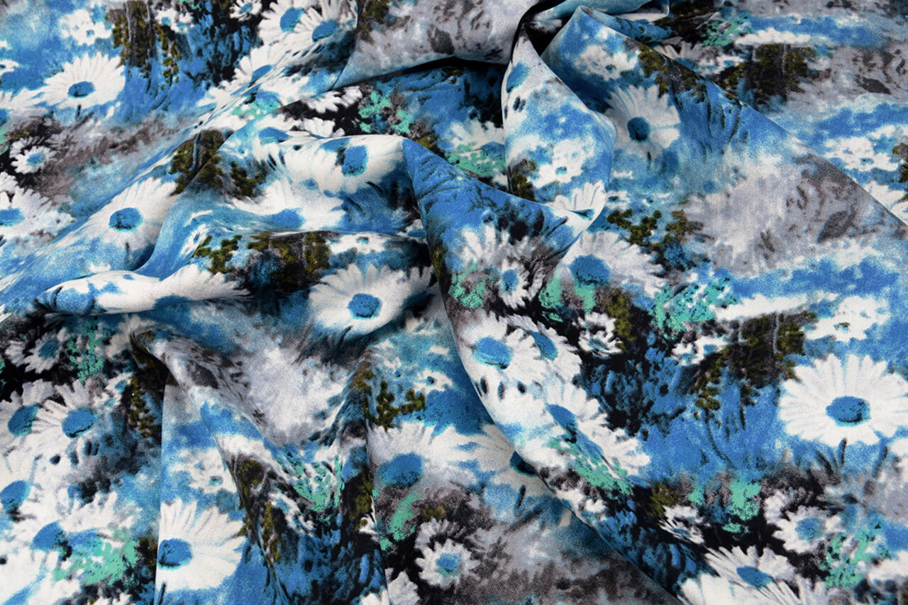 100% Viscosa Margherita Blu