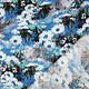 100% Viscose Daisy Blauw