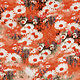 100% Viscose Daisy Orange