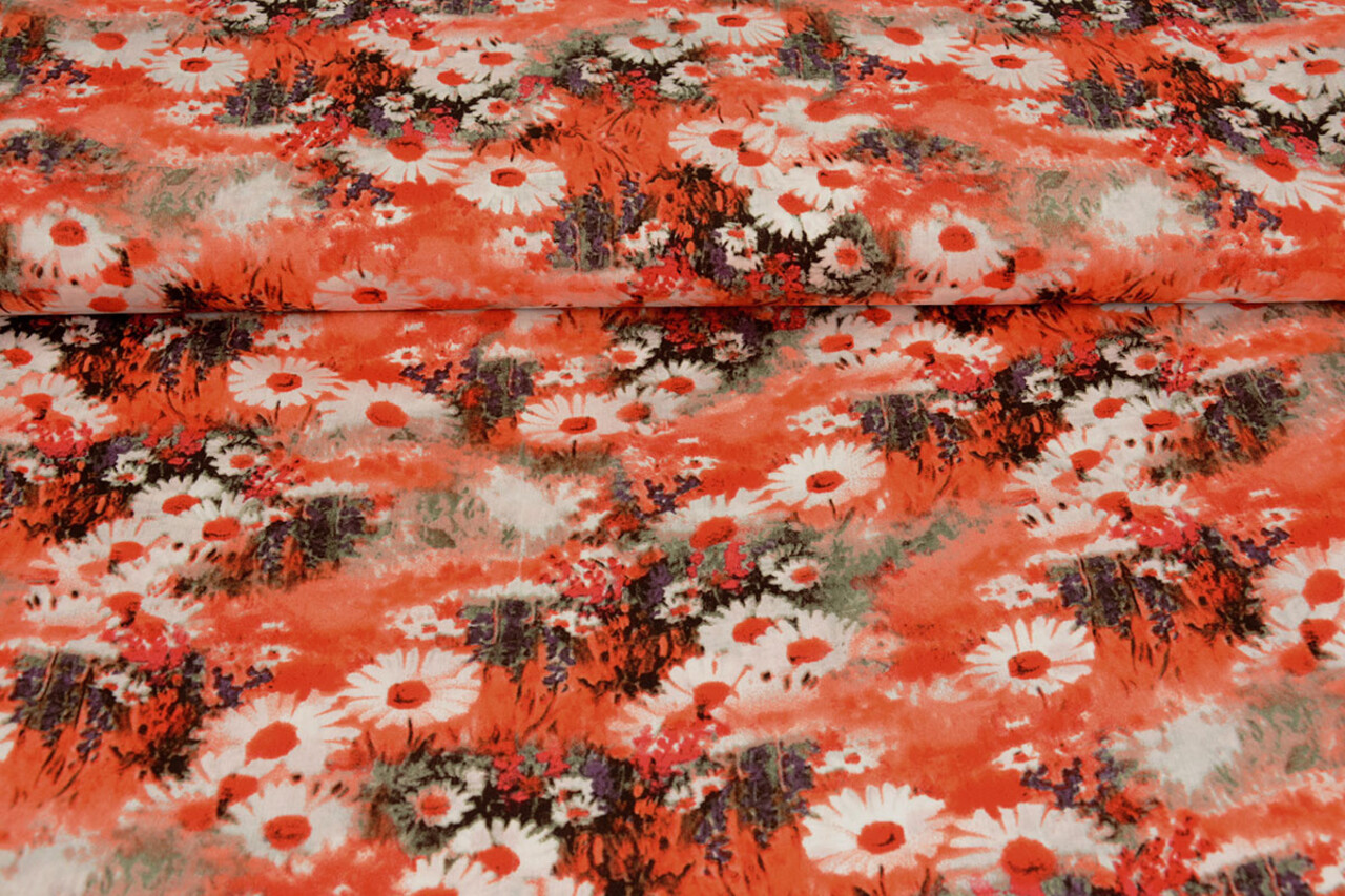 100% Viscose Daisy Orange 100% Viscose Daisy Orange