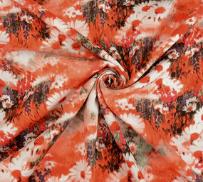 100% Viscose Daisy Oranje 100% Viscose Daisy Oranje
