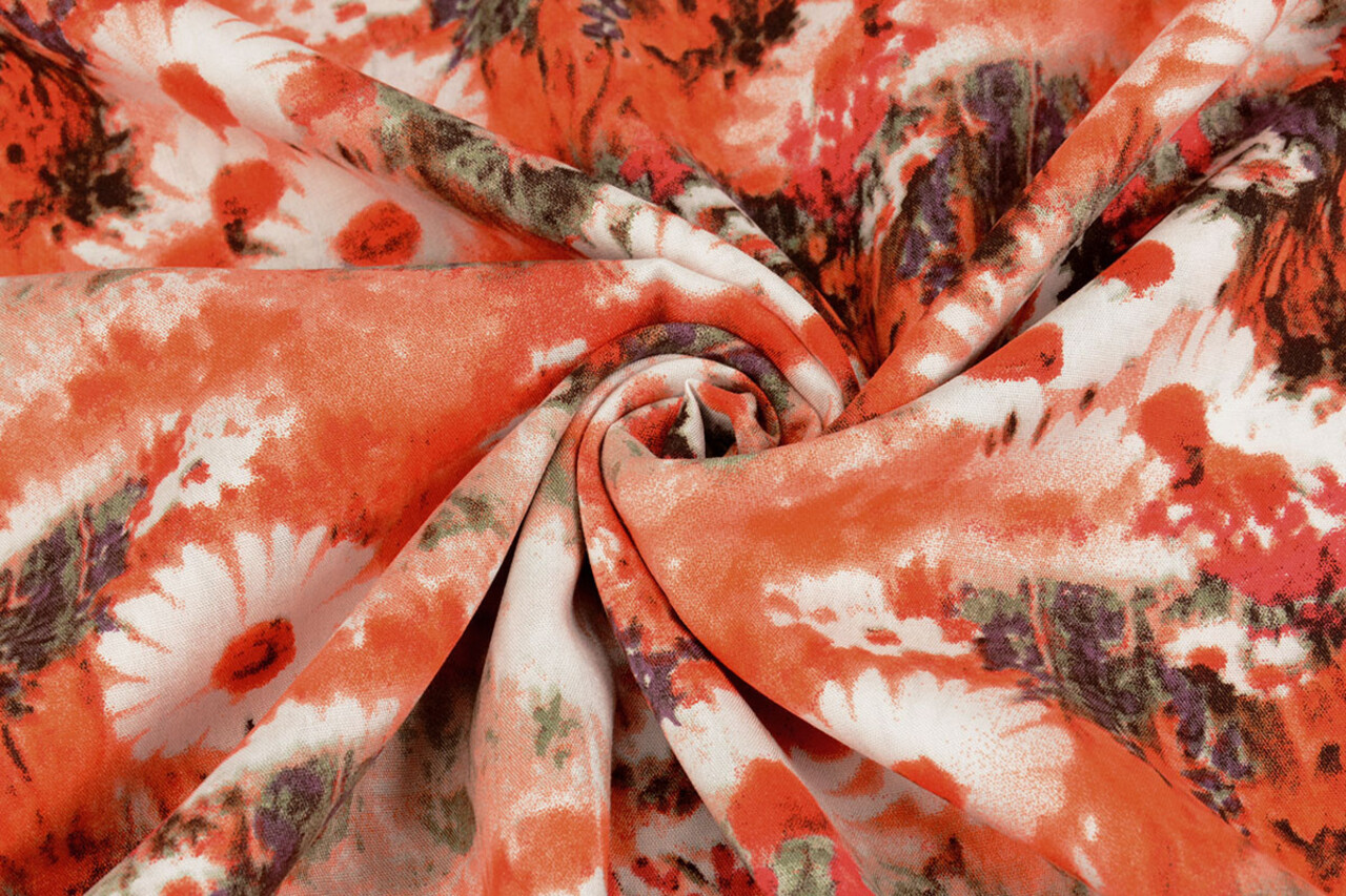 100% Viscose Daisy Orange 100% Viscose Daisy Orange
