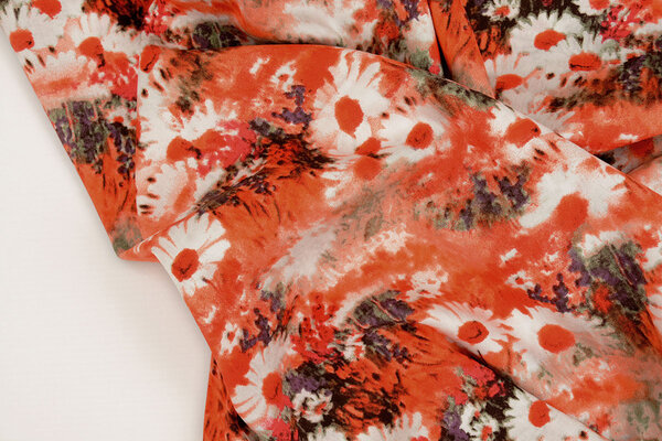 100% Viscose Daisy Orange 100% Viscose Daisy Orange