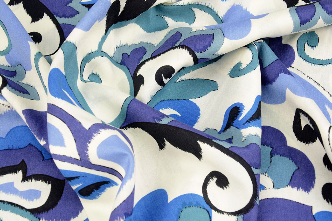 100% Viscose Balusa  Blauw