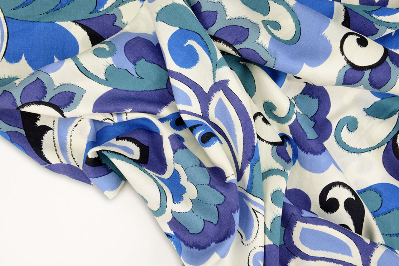 100% Viscose Balusa Blue