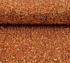 Sequins on Velvet Orange Brique