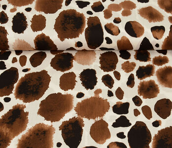 100% Viscose Swati Spots Brown