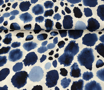 100% Viscose Swati Spots Blue