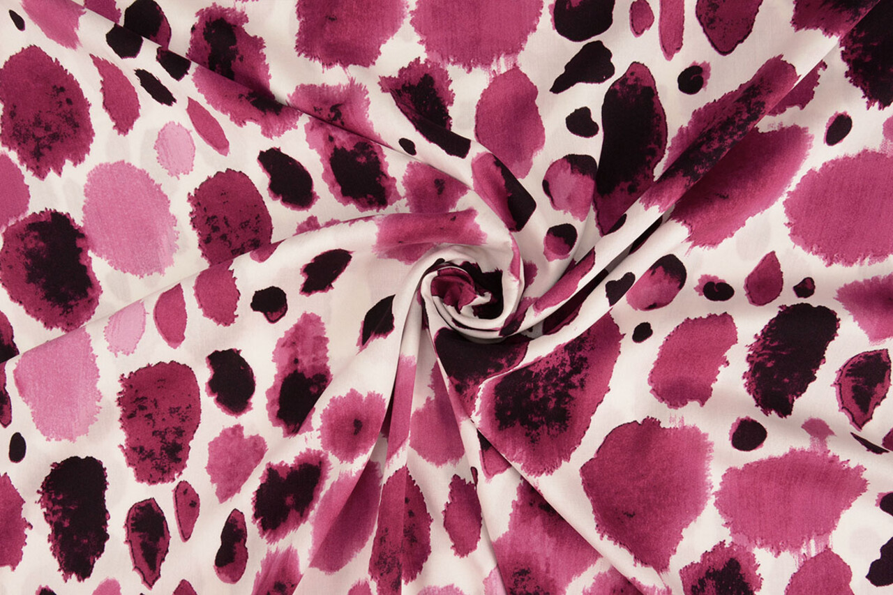 100% Viscose Swati Spots Fuchsia