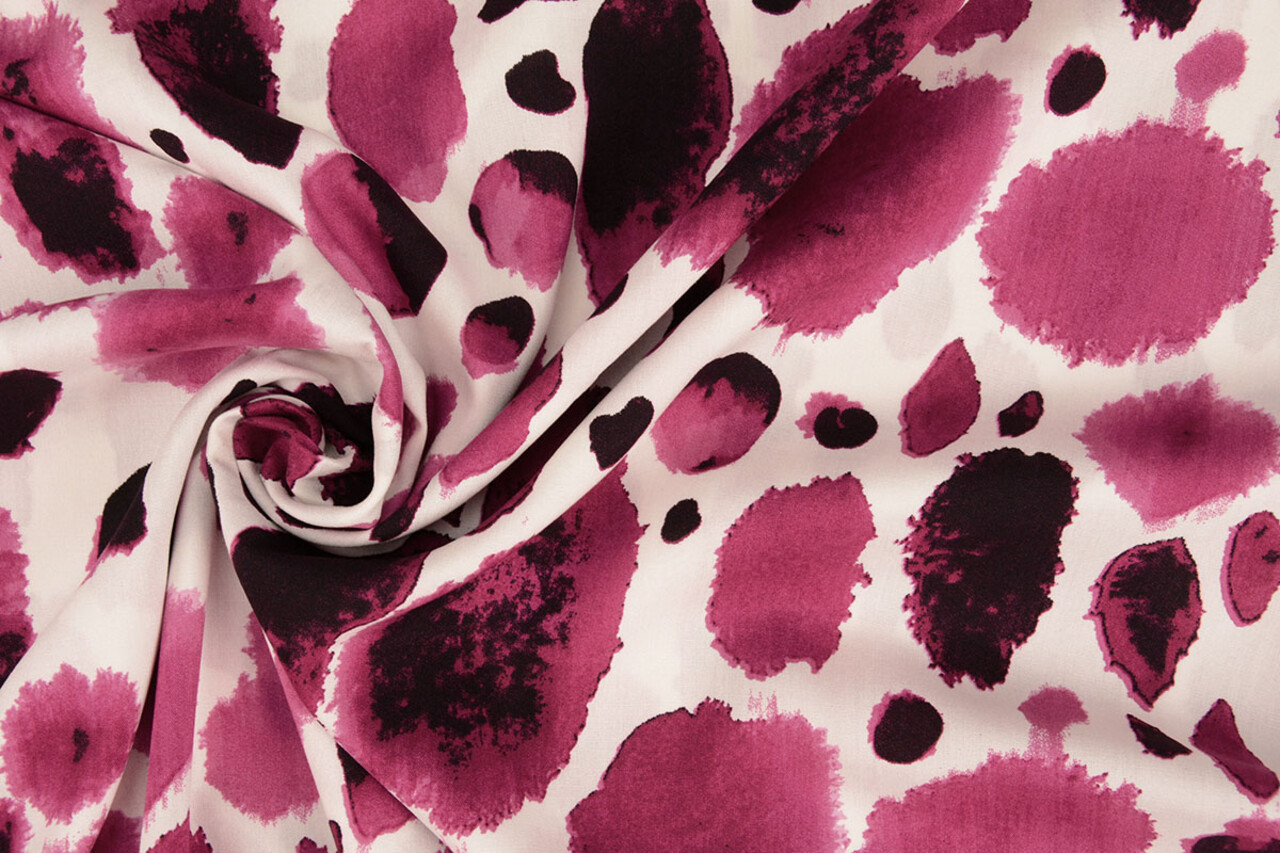 100% Viskose Swati Flecken Fuchsia