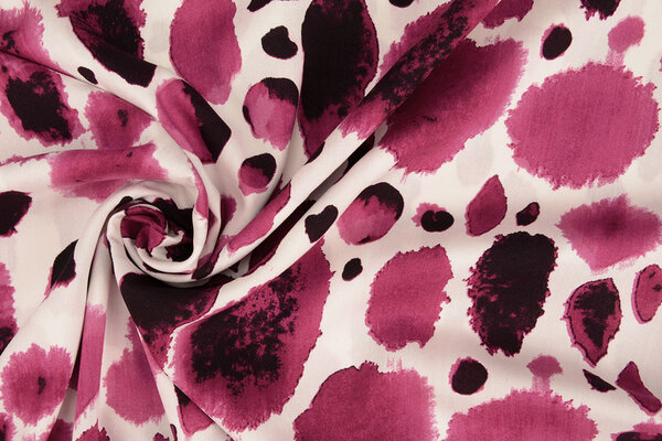 100% Viskose Swati Flecken Fuchsia