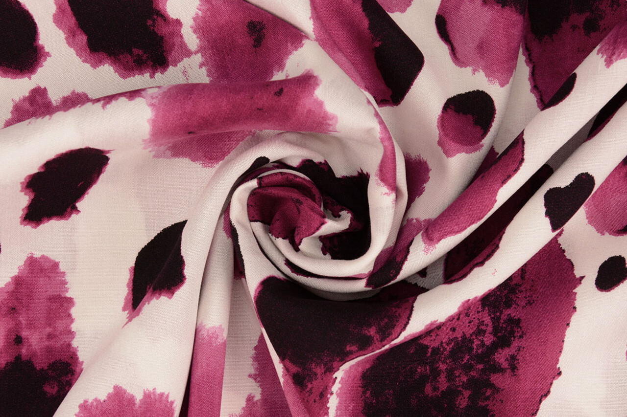 100% Viskose Swati Flecken Fuchsia