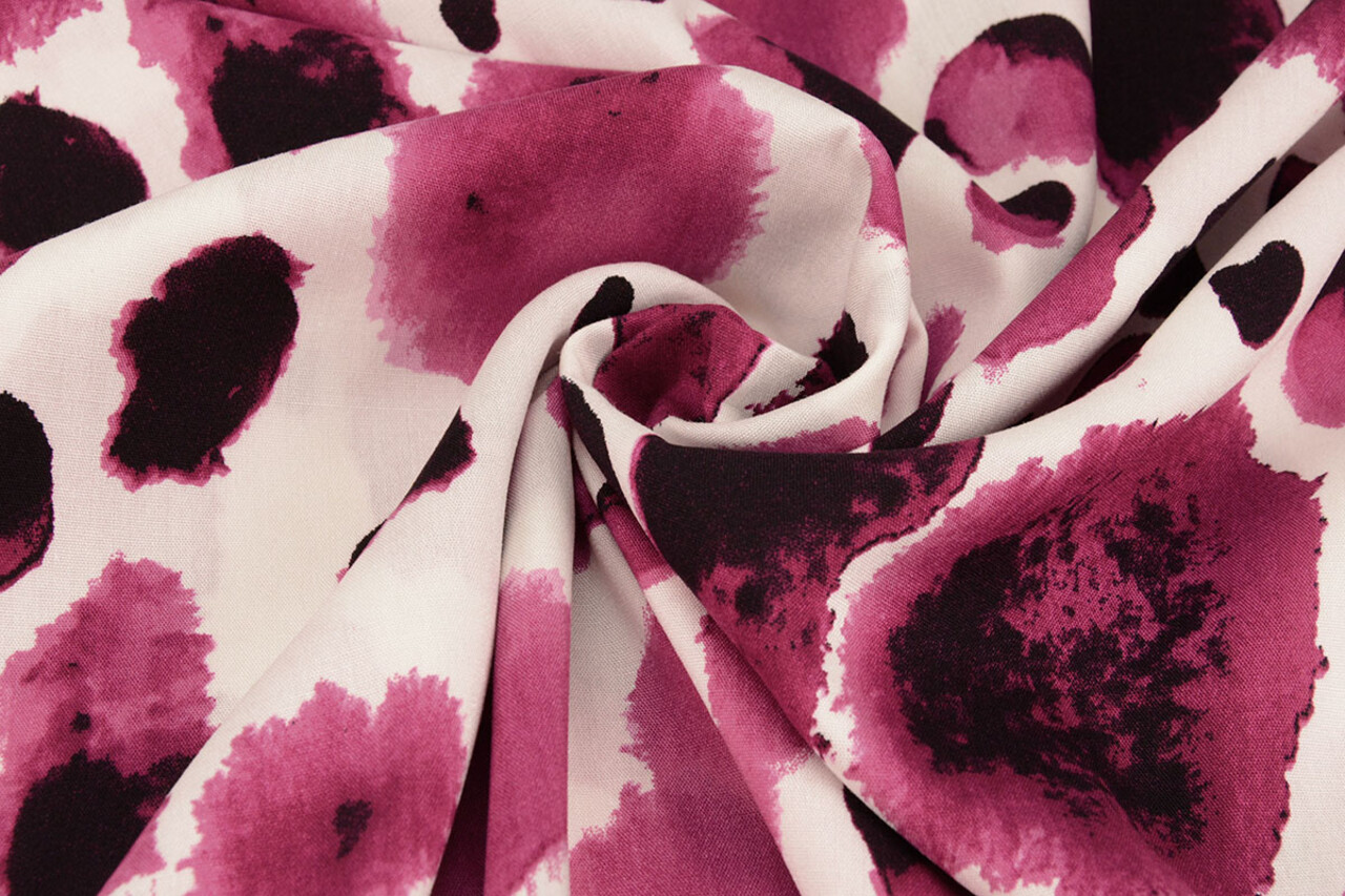 100% Viscose Swati Vlekken Fuchsia 100% Viscose Swati Vlekken Fuchsia