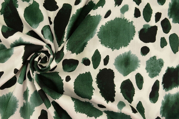 100% Viscose Swati Vlekken Flessengroen