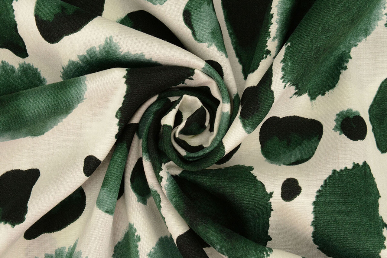 100% Viscose Swati Vlekken Flessengroen