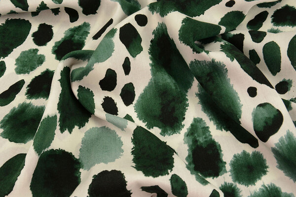 100% Viscose Swati Vlekken Flessengroen