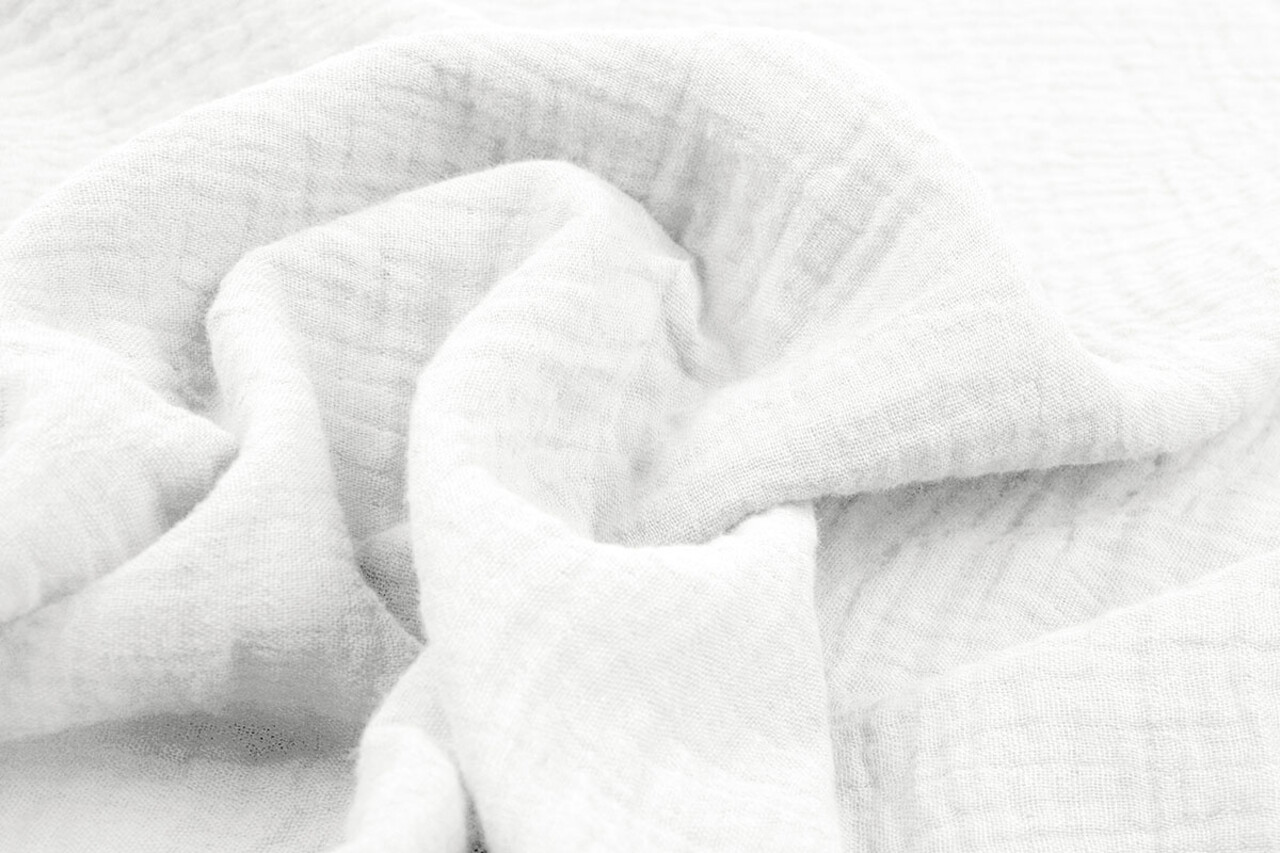 Oeko-Tex® Double Gauze Fabric White Oeko-Tex® Double Gauze Fabric White