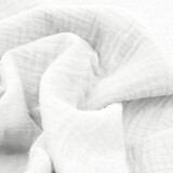 Oeko-Tex®  Coton Double Gaze Tissu Blanc