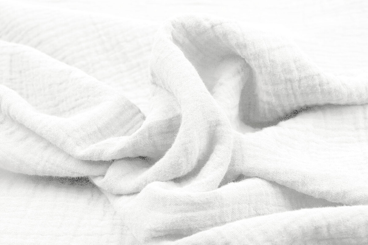 Oeko-Tex® Double Gauze Fabric White Oeko-Tex® Double Gauze Fabric White