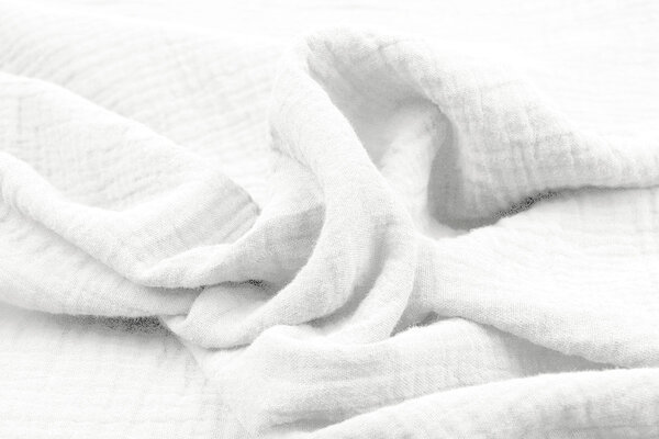 Oeko-Tex® Coton Double Gaze Tissu Blanc Oeko-Tex® Coton Double Gaze Tissu Blanc