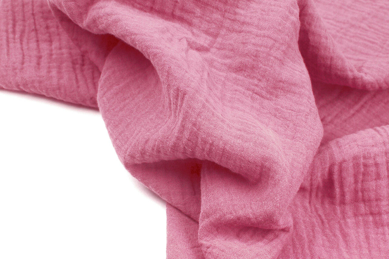 Oeko-Tex®  Tela de Muselina Fucsia Rosa