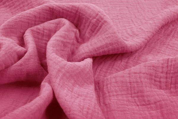 Oeko-Tex®  Double Gauze Fabric Fuchsia Pink