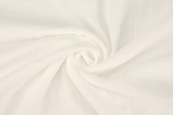 Oeko-Tex®  Double Gauze Fabric Linen Structure White Oeko-Tex®  Double Gauze Fabric Linen Structure White